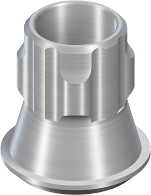 Цилиндрический колпачок Variobase® для моста/балки для абатмента для винтовой фиксации, Ø 3.5 мм, высота абатмента 4 мм, с винтом и вспомогательной деталью для цементирования 3