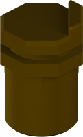 Позиционный цилиндр для монолитного абатмента 048,546 WN, H 10 мм, POM