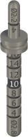 Глубиномер с индикатором расстояния Ø 2,2/2,8 мм, L 27 мм, Ti
