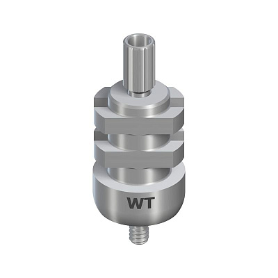 Трансфер оттискный WT для открытой ложки, короткий, высота 15 мм, без захвата, с направляющим винтом