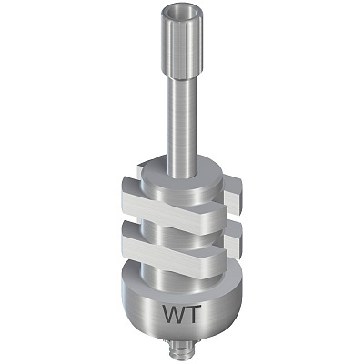 Трансфер оттискный WT для открытой ложки, длинный, высота 21 мм, с направляющим винтом