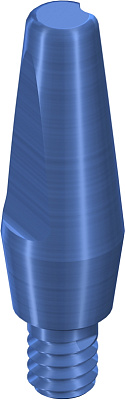 Монолитный абатмент 6° RN, H 7 мм, голубой, Ti