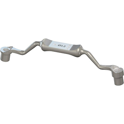 Держатель для втулки Ø 3.2 мм, ограничитель глубины на 1 мм/3 мм, Stainless Steel