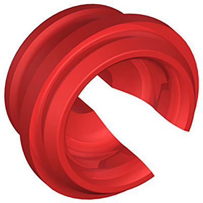 Вставка ретенционная Optiloc, красная, экстра-низкая сила ретенции, PEEK, 4 шт./уп.